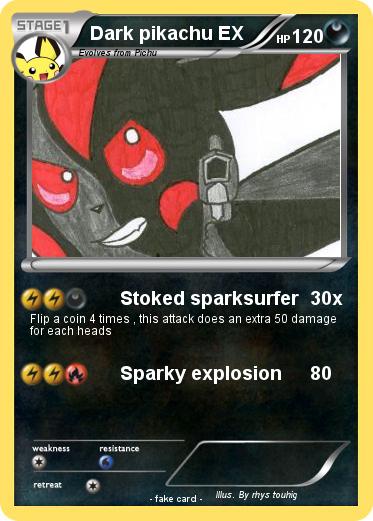 Pokemon Dark pikachu EX