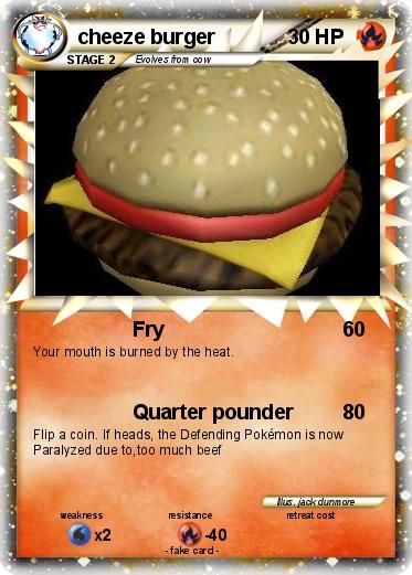 Pokemon cheeze burger
