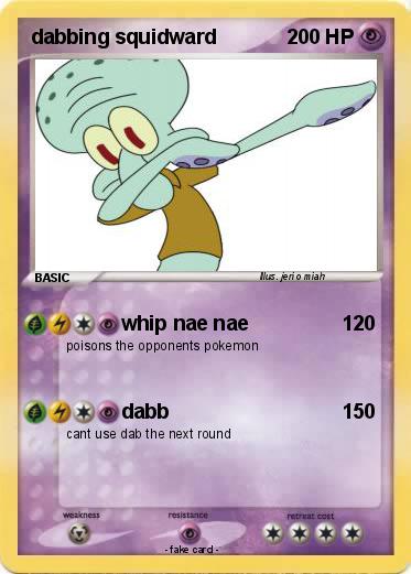 Pokemon dabbing squidward