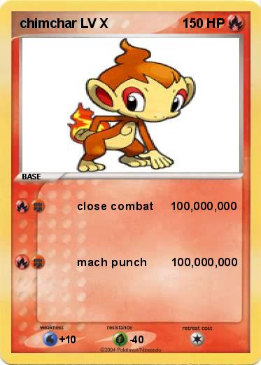 Pokemon chimchar LV X