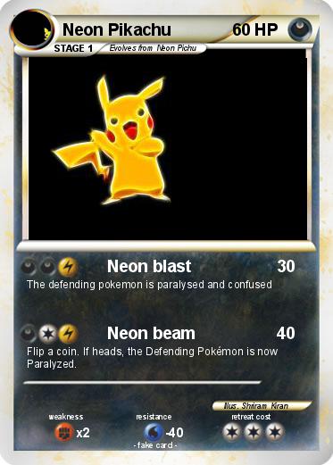 Pokemon Neon Pikachu