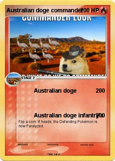 Pokemon Australian doge commander