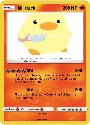 Pokemon kill duck