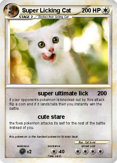 Pokemon Super Licking Cat