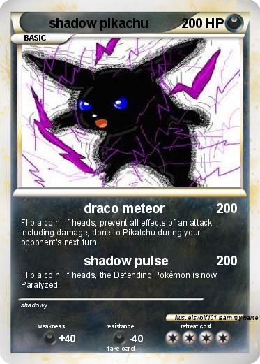 Pokemon shadow pikachu