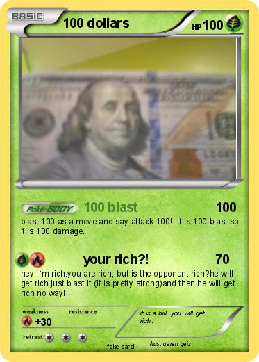 Pokemon 100 dollars