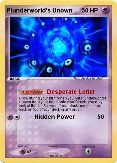 Pokemon Plunderworld's Unown