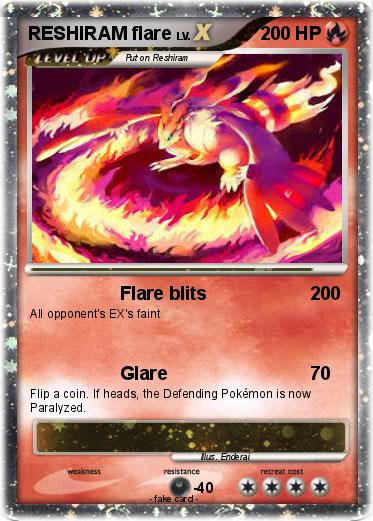 Pokemon RESHIRAM flare