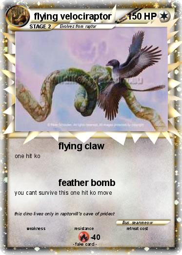Pokemon flying velociraptor
