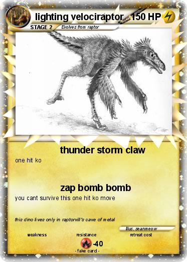 Pokemon lighting velociraptor