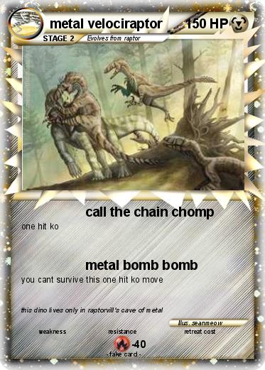 Pokemon metal velociraptor