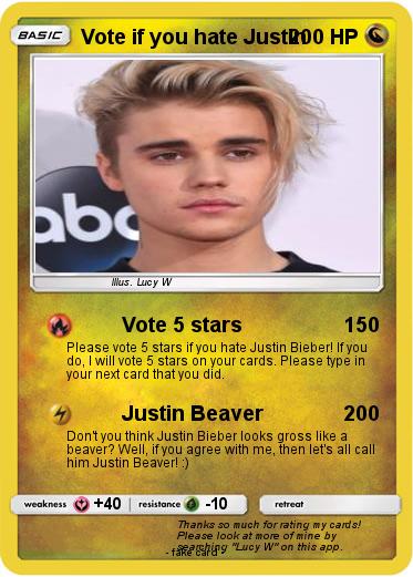Pokemon Vote if you hate Justin