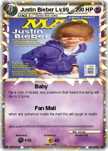Pokemon Justin Bieber Lv.99