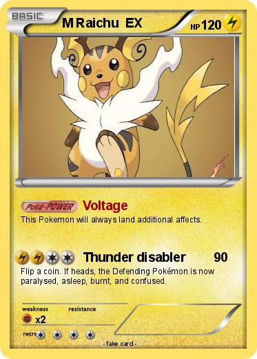 Pokemon M Raichu  EX