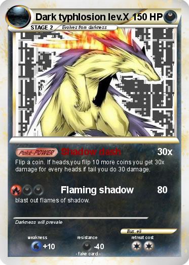 Pokemon Dark typhlosion lev.X