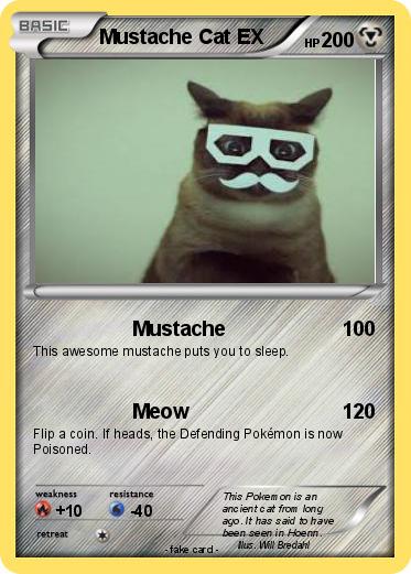 Pokemon Mustache Cat EX
