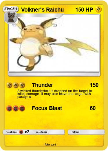 Pokemon Volkner's Raichu