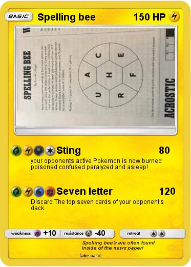 Pokemon Spelling bee