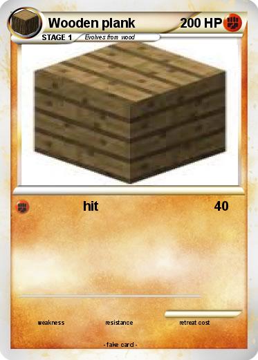 Pokemon Wooden plank