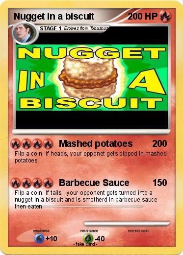 Pokemon Nugget in a biscuit
