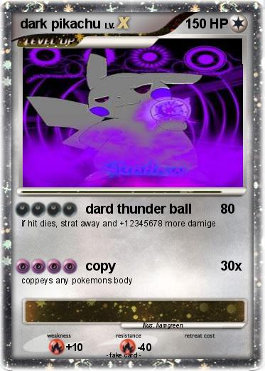 Pokemon dark pikachu