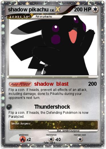 Pokemon shadow pikachu