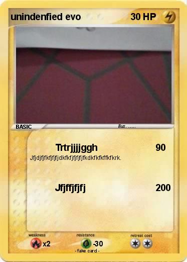 Pokemon unindenfied evo