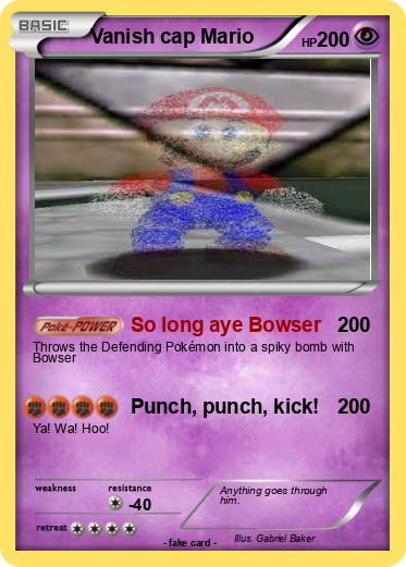 Pokemon Vanish cap Mario