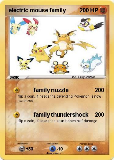 Pokemon electric mouse family