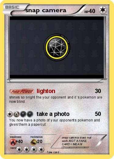 Pokemon snap camera