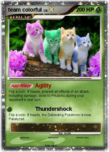 Pokemon team colorful