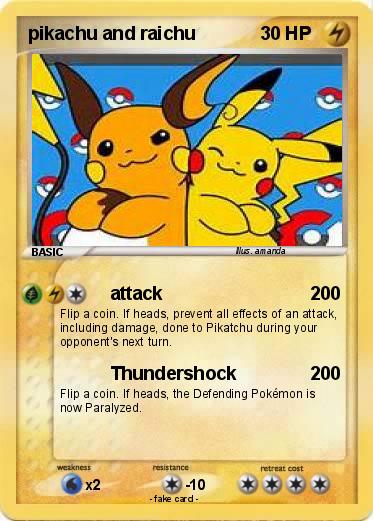 Pokemon pikachu and raichu