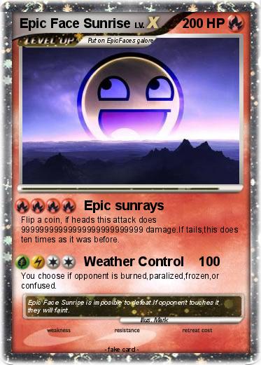 Pokemon Epic Face Sunrise