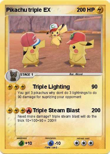 Pokemon Pikachu triple EX