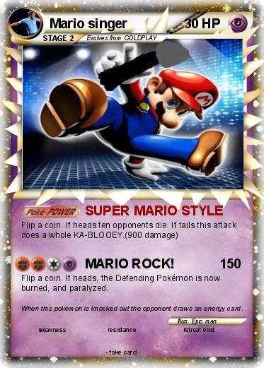 Pokemon Mario singer