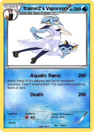 Pokemon TrainerZ's Vaporeon