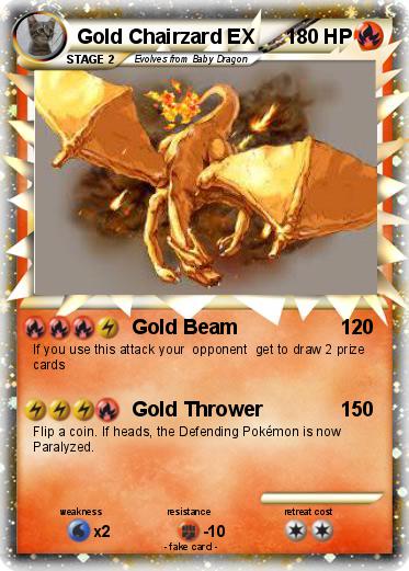 Pokemon Gold Chairzard EX