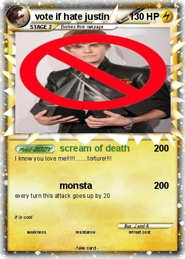Pokemon vote if hate justin