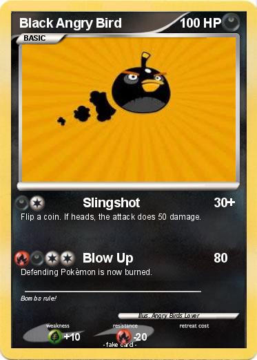 Pokemon Black Angry Bird