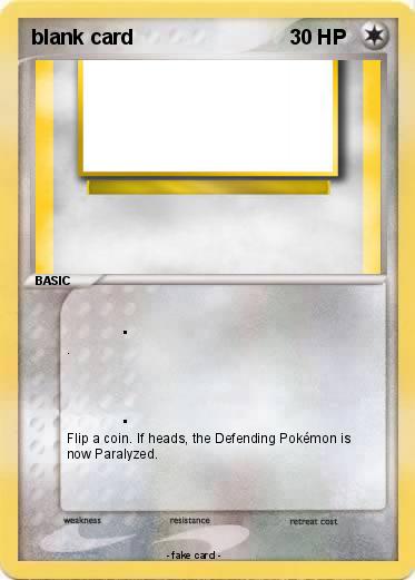 Pokemon blank card
