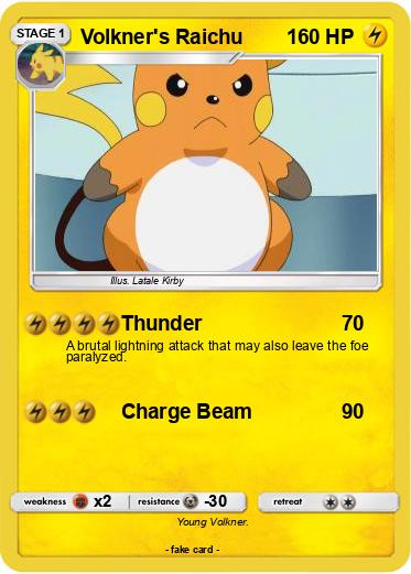 Pokemon Volkner's Raichu