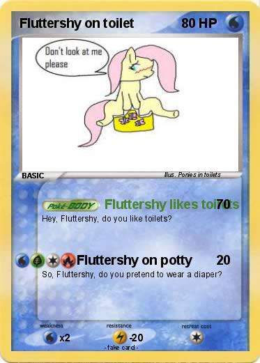 Pokemon Fluttershy on toilet