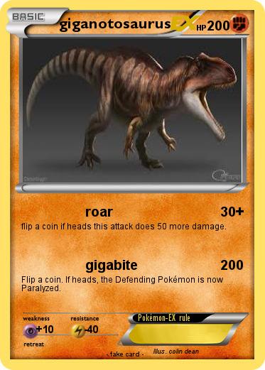 Pokemon giganotosaurus