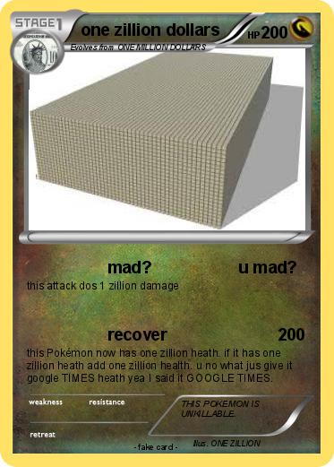 Pokemon one zillion dollars