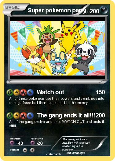 Pokemon Super pokemon party