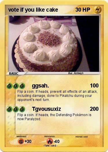 Pokemon vote if you like cake