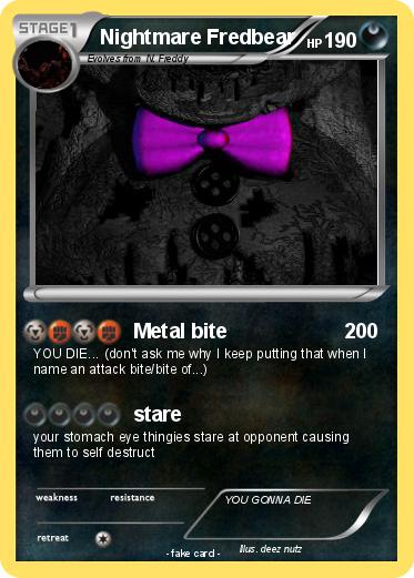 Pokemon Nightmare Fredbear