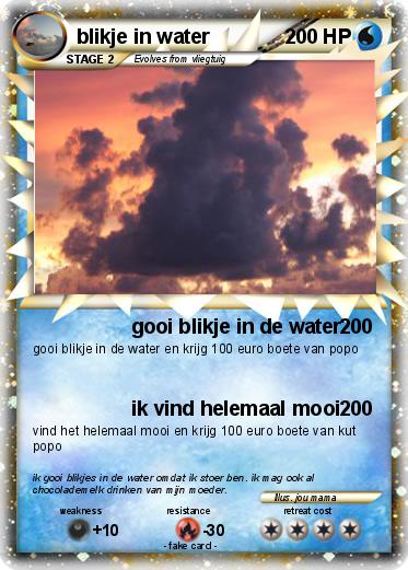 Pokemon blikje in water