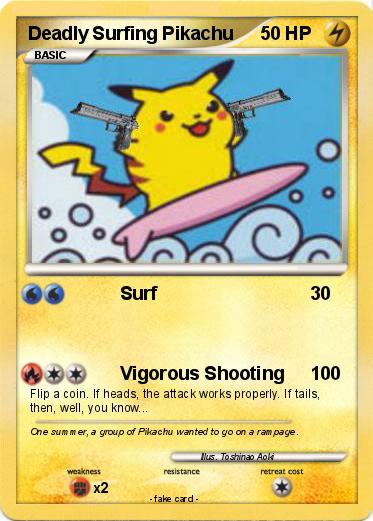 Pokemon Deadly Surfing Pikachu