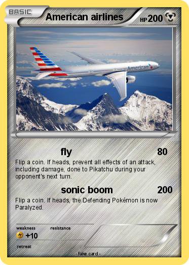 Pokemon American airlines Pokemon American airlines
